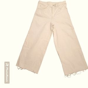 H&M Denim | Culotte Jupe Flare Wide High Waist Jeans Sz 10